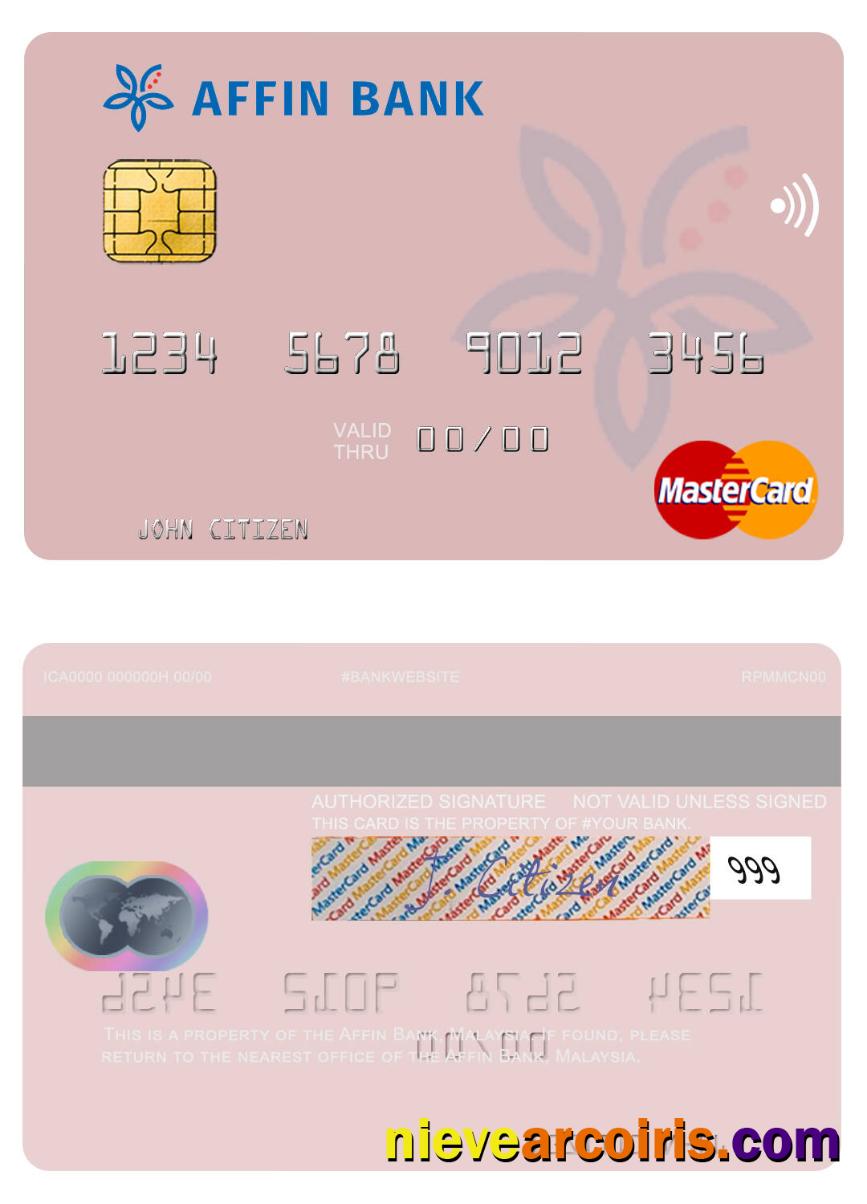 Malaysia Affin Bank mastercard